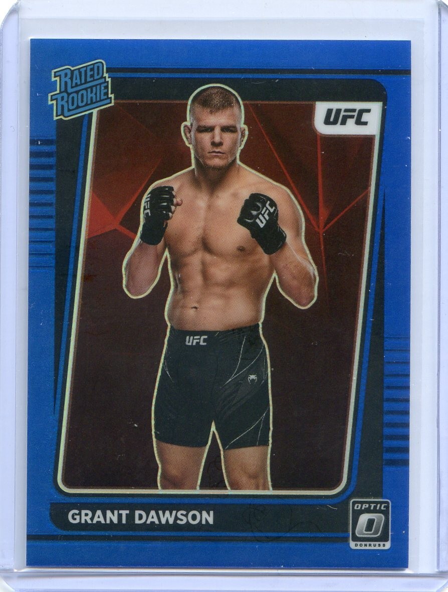 2022 Donruss Optic UFC GRANT DAWSON RC RATED ROOKIE #101 BLUE PRIZM SP /99
