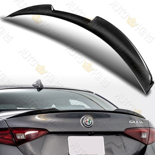 Quadrifoglio Style Rear Trunk Lip Spoiler Wing For 2017-2023