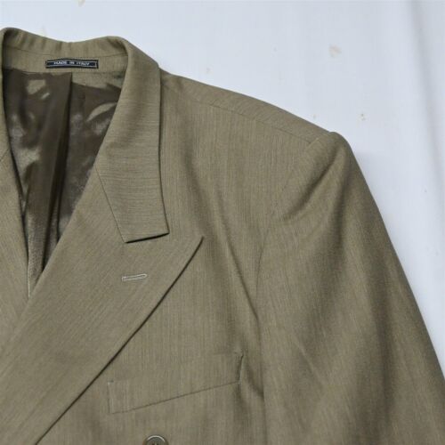 Bachrach 42L 34x32 Brown Italy Made Double Breasted Mens Jacket Pants Suit - Picture 2 of 12