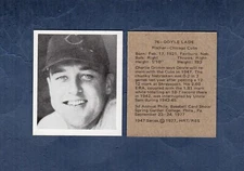 #76 DOYLE LADE, Chicago Cubs ~ 1947 Bowman HRT/RES | pre-EPSCC promo card