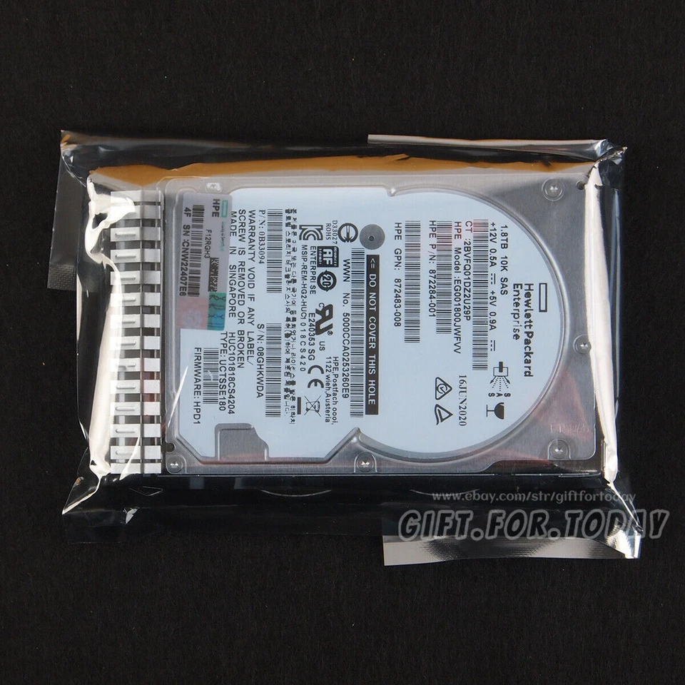 872481-B21 For HPE 1.8TB SAS 12G 10K SFF 2.5 DS HD 872738-001 - Image 2 of 4