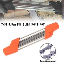 2IN 1 Easy Chainsaw File Chain Sharpener Kits 7/32 5.5mm Fit Stihl 3/8"P 404" B9