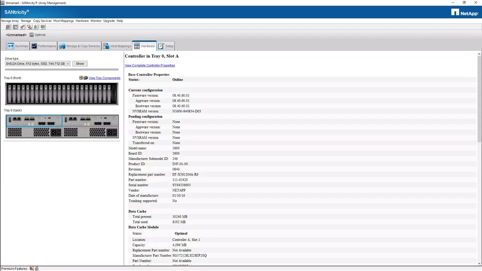NetApp DE5600 24-Bay Storage Array with 23x 800GB SSD Dual Controller Dual PSU - Image 3 of 4