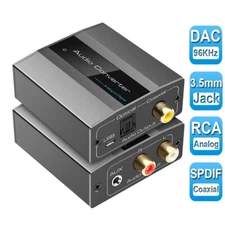 Analog to Digital Audio Converter Stereo to Optical Toslink SPDIF Coax Adapter