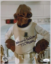 Official Pix - Star Wars - Admiral Ackbar 8x10 photo signed by Tim Rose JSA COA