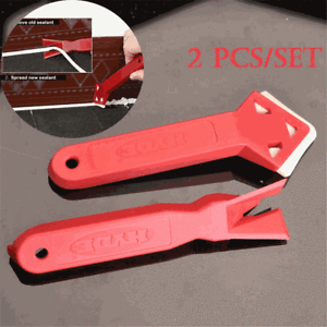 Rouge Outil Lisseur de Joint Silicone Mastic Poignée Plastique Confortable