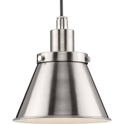 Progress Lighting Hinton Collection 8-1/4 in. 1-Light Brushed Nickel Pendant