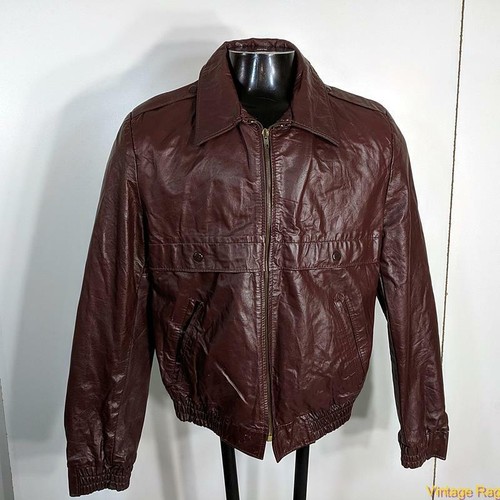 SEARS Argentina Vtg 70s Leather Biker 