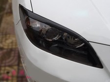 Carbon Fiber Front Headlight Eyelid Eyebrows Cover Trim For Mazda 3 4-door 07-11