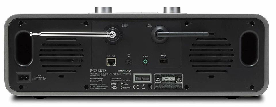 ROBERTS Stream 67 silver DAB+UKWWLAN Internetradio mit Mediastreaming und CD - Bild 3 von 3