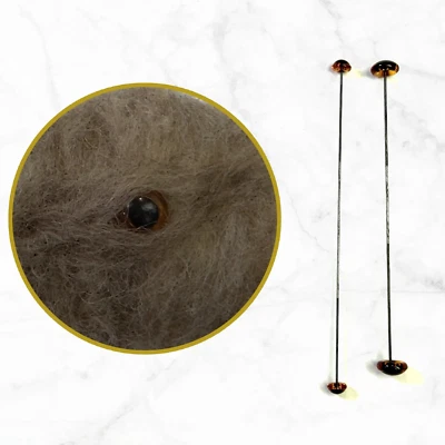 WORLD OF WOOL 6mm Glass Eyes Realistic Toy Needle Felting Black Blue Amber Brown