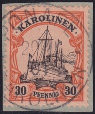 DR Kolonien Karolinen Mi.-Nr. 12 Briefst&uuml;ck o Ponape einwandfrei