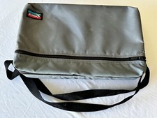 Starite Cassette Tape Carrying Case With Front Pocket Gray Nylon Holds 30 / 48