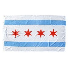 3x5 City of Chicago Flag 3'x5' House Banner grommets super polyester 100D