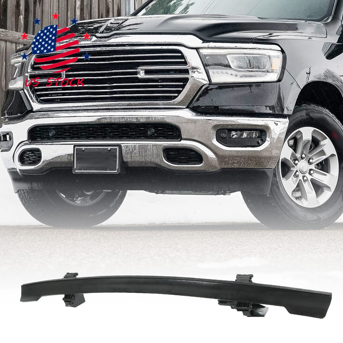 Aerodynamic Bumper Spoiler Ram For 2019-2023 Ram 1500 Front Air Dam With Actuator NEW Truck Front Spoiler