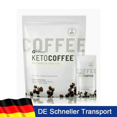It Works Keto Coffee 15 Packets with MCT Oil New And Improved Factory Sealed DE~