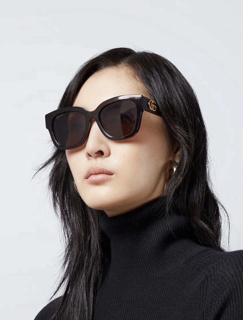 GUCCI サングラス GG1550SK-002 HAVANA/BROWN ユニセックス NEW GG1550SK 002 GUCCI HAVANA BROWN SQUARE WOMEN GUCCI