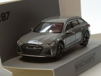 Minichamps Audi Rs 6 Avant (C8) 2019, Grau, Schwarze Felgen - 870 010012 - 1:87