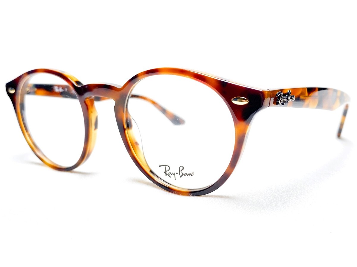 NEW Ray Ban RB2180V 5675 Mens Yellow/Brown Havana Round Eyeglasses
