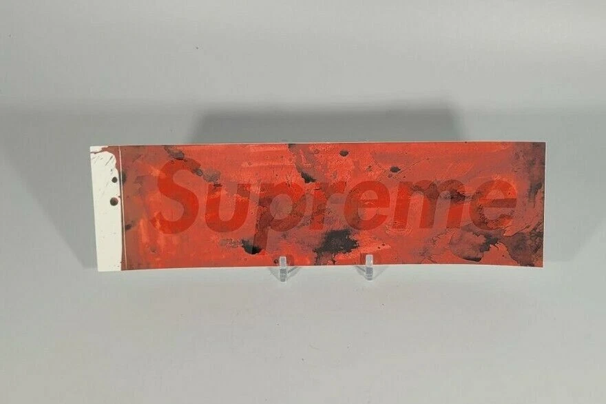 SUPREME SS22 RALPH STEADMAN BOX LOGO STICKER Red New York 2022 Splatter MINT