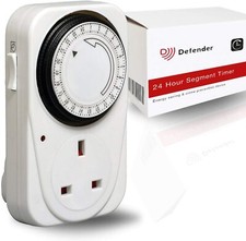 NEW Power 7 Day Programmable Mechanical Timer Switch for Mains Plug