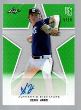 2020 Leaf Perfect Game National Showcase Auto Green #BASH2 Sean Hard 5/10