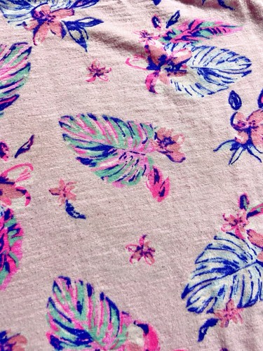 OshKosh B'Gosh Girls Knit Top Pink Ruffle Short Sleeved Floral Shirt Tee Size 6 - Picture 6 of 6