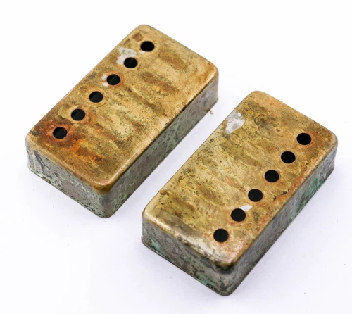 AGP ™ - Aged Relic Chrome Humbucker Cover Set 50mm Pole Spacing #4112516