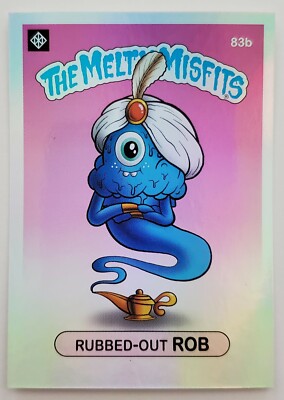 Melty Misfits Series 3 83b Rubbed Out Rob Foil Card Sticker Buff Monster