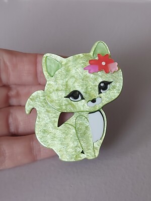 Süße Katze/Kätzchen moderne Acryl Brosche Anstecknadel