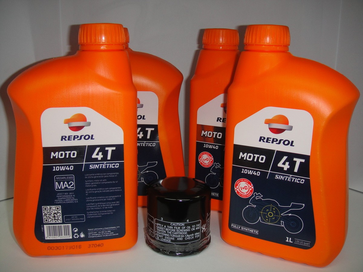 thn Entretien Huile REPSOL Synthétique 10W-40 Kawasaki ZX10R Ninja