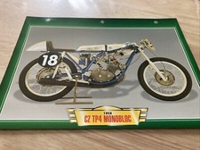 CZ 250 TP4 monobloc 1956 fiche carte moto passion collection Atlas