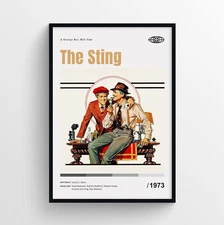 The Sting Movie Poster Print, Wall Art - Unframed