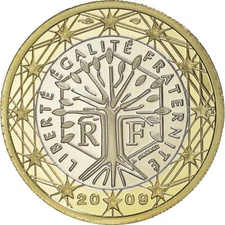 [#184143] France, Euro, 2009, Paris, Proof / BE, MS(65-70), Bi-Metallic, KM:1413