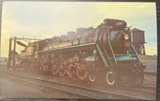 CANADIAN NATIONAL RAILROAD 6205 STEAM LOCOMOTIVE 1960'S COLOR POSTCARD NEW