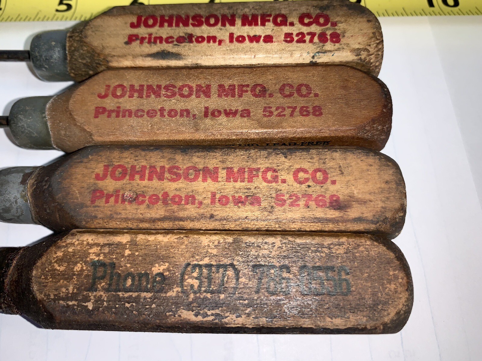 4 Vintage Ice Picks Johnson Princeton, Iowa, Universal Indianapolis,Indiana Tool eBay
