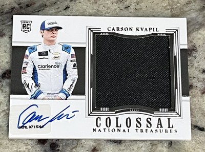 2024 National Treasures Racing Carson Kvapil Rookie Auto Colossal Patch # 04/49