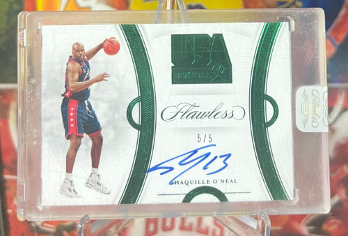 2019-20 Panini Flawless Shaquille O'Neal Emerald USA Basketball Auto 5/5