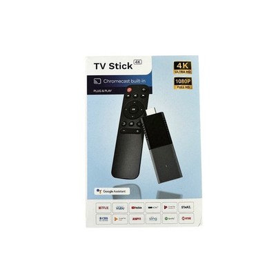 4K TV Stick Chromecast Built In Android TV 8GB 12GB Storage Bluetooth Remote