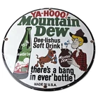 Vintage Mountain Dew Porcelain - Gas Pump Plate Soda Bottles Scooby Doo Sign