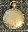 Antique Omega 14k Gold Filled 15j Pocket Watch Ornate Full Hunter Case Run