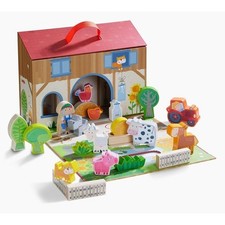 Haba Play World On The Farm - Farm-Themed Roleplay Set For Kids Preschool