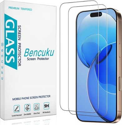 Tempered Glass Screen Protector & Full Coverage for iPhone 16 Pro Max - 2 Pack