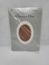 Vintage Christian Dior Control Top Pantyhose Size 2 Sheer Sandalfoot Creme Crepe
