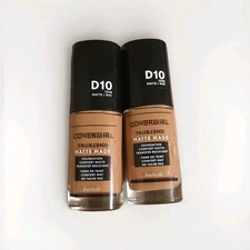 Lot Of 2 Covergirl Trublend Matte Made Liquid Foundation, D10 Golden Caramel.