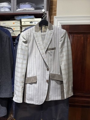Etro Milano Suit 48 EU / 38 US   Multi Check   NWT   Made in Italy