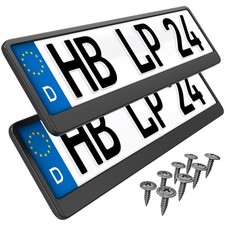 2 kurze Kennzeichenhalter Auto Kennzeichenhalterung 46cm Halter für Kennzeichen