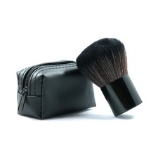 Portable Mini Shaving Brush with PU Pouch - Easy Carry Mini Brush for Frequen...