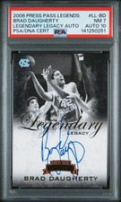 2008 PRESS PASS LEGENDS LEGENDARY LEGACY AUTO. LL-BD BRAD DAUGHERTY LEGENDARY
