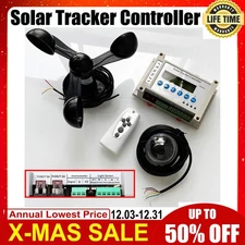 Complete Dual Axis Solar Tracker Linear Actuator Controller W/ Wind Speed Sensor